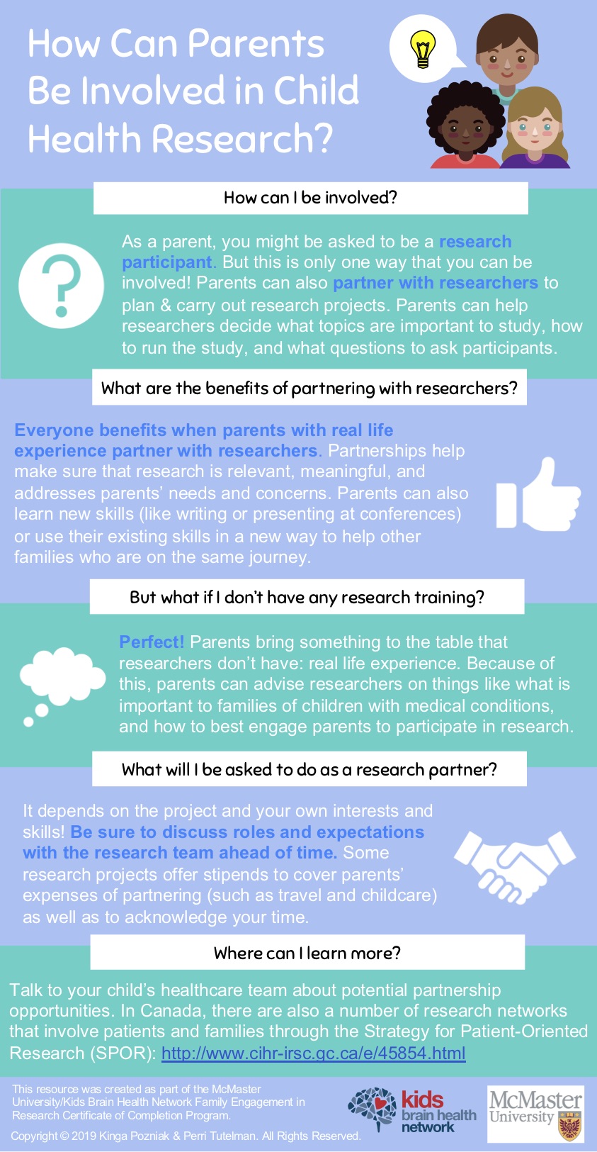 Parent Involvement in Health Research Infographic