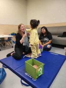 Thanks to the two families who volunteered to participate, the ECE teachers were able to gain hands-on coaching experience.
